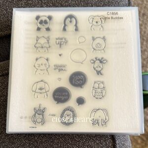 Close To My Heart Little Buddies Clear Stamp Set - Black Accents